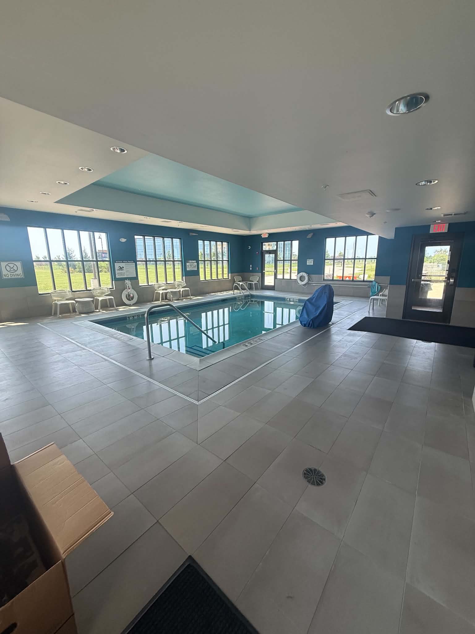 Indoor hotel pool serviced by American Spas