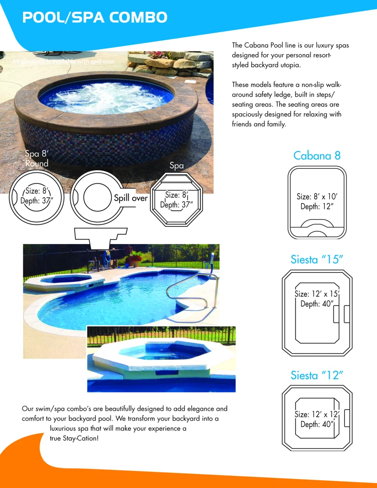Sun Pools Cabana and Siesta Spas pool